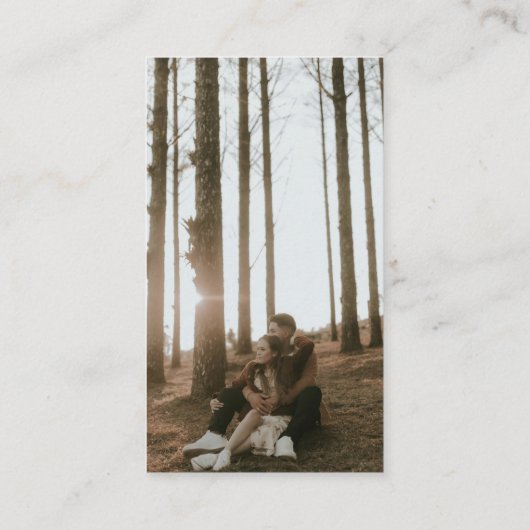 Carte de boîtier de 5 photo rsvp QR Code minimum (Dos)