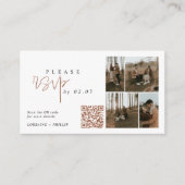 Carte de boîtier de 5 photo rsvp QR Code minimum (Devant)