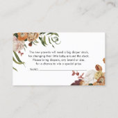 Carte de boîtier de Baby shower de rousseur de cou (Dos)