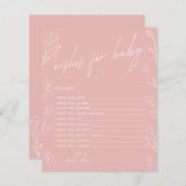 Carte de boîtier de Baby shower rose pâle (Devant / Derrière)