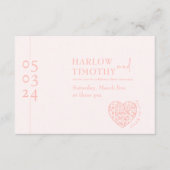 Carte de boîtier de code QR de foyer rose vif mari (Devant)