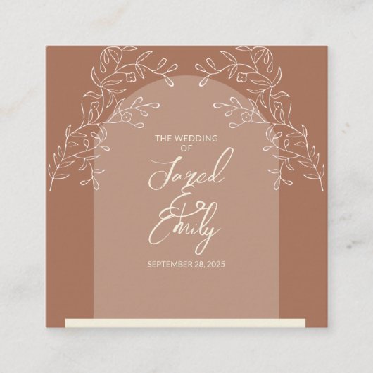 Carte de boîtier de code QR mariage (Devant)