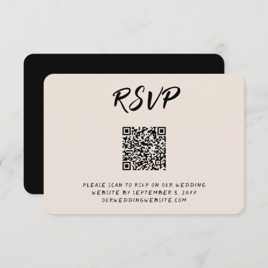 Carte de boîtier de code QR RSVP RSVP Heaven (Devant / Derrière)