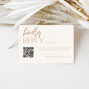 Carte de boîtier de code QR RSVP RSVP pour mariage