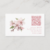 Carte de boîtier de code QR RSVP RSVP rose cerisie (Devant)