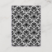 Carte de boîtier de coeur damassé noir, blanc, vio (Dos)