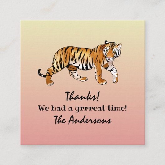 Carte de boîtier de conception de tigre (Devant)