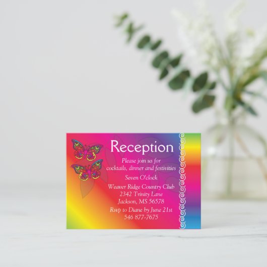 Carte de boîtier de conception papillon psychédéli (Debout devant)