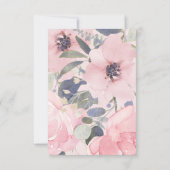 Carte de boîtier de demande de Baby shower de fleu (Dos)