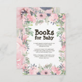 Carte de boîtier de demande de Baby shower de fleu (Devant / Derrière)