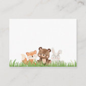 Carte de boîtier de demande de carnet de Baby show (Dos)