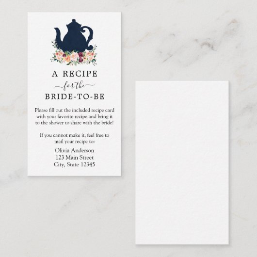 Carte de boîtier de demande de Fête des mariées de (Devant / Derrière)