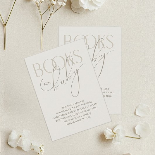 Carte de boîtier de demande de livre neutre crémeu