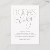 Carte de boîtier de demande de livre neutre crémeu (Devant)