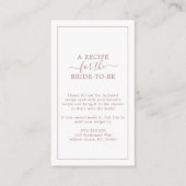 Carte de boîtier de demande de recette d'or minima (Devant)