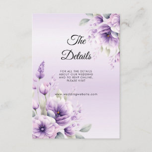 Carte de boîtier de détail de couleur d'eau violet