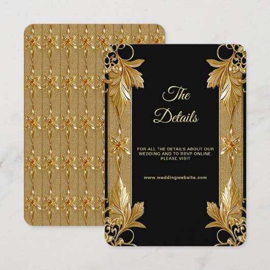 Carte de boîtier de détail de couleur or noir (Devant / Derrière)