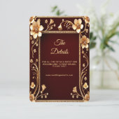 Carte de boîtier de détail des fleurs dorées de Bo (Debout devant)