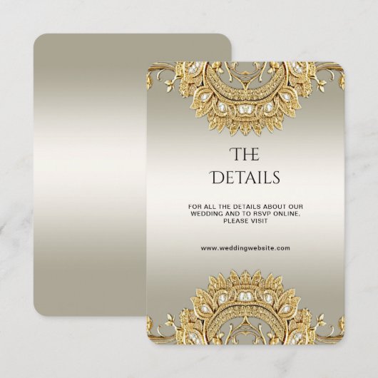 Carte de boîtier de détail Gold Ornate (Devant / Derrière)