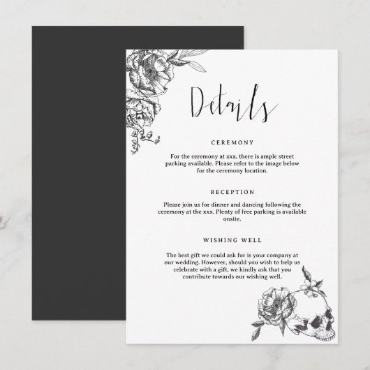 Carte de boîtier de détail Gothique à main (Devant / Derrière)