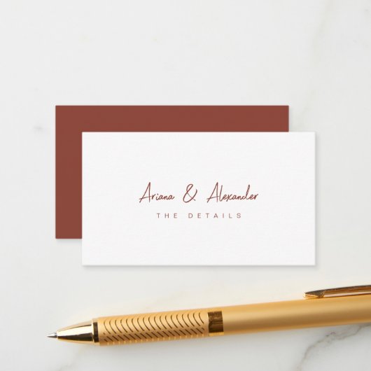 Carte de boîtier de détail simple Script Mariage i (Devant/Arrière en situation)
