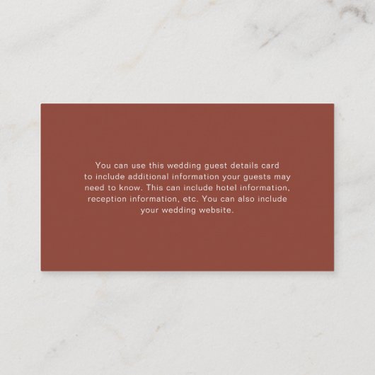 Carte de boîtier de détail simple Script Mariage i (Dos)