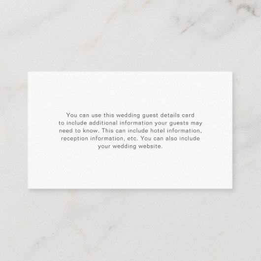 Carte de boîtier de détail simple Script Mariage i (Dos)