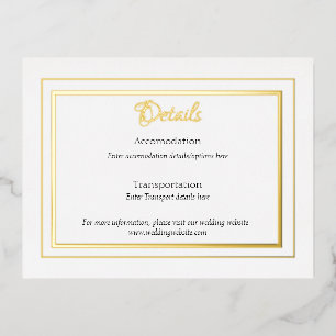 Carte de boîtier de détails de mariage à profil of