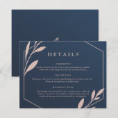 Carte de boîtier de détails géométriques marine et (Devant / Derrière)