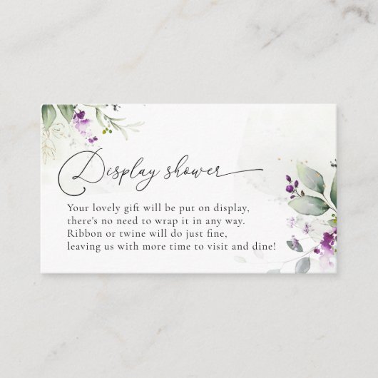 Carte de boîtier de douche à affichage vert violet (Devant)