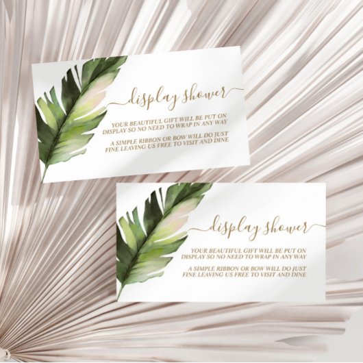 Carte de boîtier de douche d'écran Palm Leaf