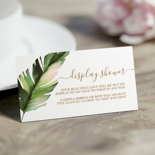 Carte de boîtier de douche d'écran Palm Leaf