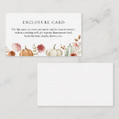 Carte de boîtier de douche Florale citrouille Bour (Devant / Derrière)