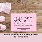 Carte de boîtier de douche rose pour bébé Raffle d