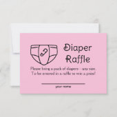 Carte de boîtier de douche rose pour bébé Raffle d (Devant)