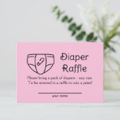 Carte de boîtier de douche rose pour bébé Raffle d (Debout devant)