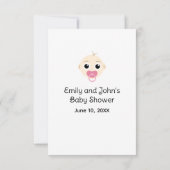 Carte de boîtier de douche rose pour bébé Raffle d (Dos)