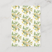 Carte de boîtier de Fête des mariées citron (Dos)