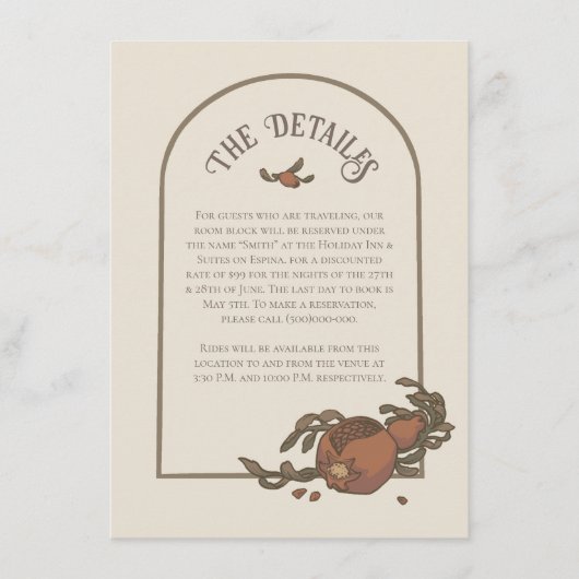 Carte de boîtier de grenade vintage (Devant)