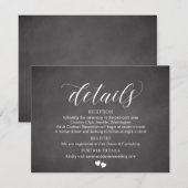 Carte de boîtier de la carte Détails du Mariage du (Devant / Derrière)