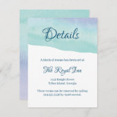 Carte de boîtier de lavage couleur bleu et violet (Devant / Derrière)