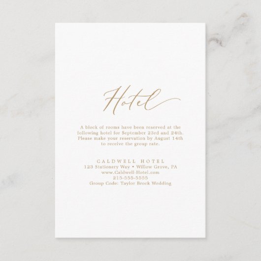Carte de boîtier de l'hôtel Delicice Gold Calligra (Devant)