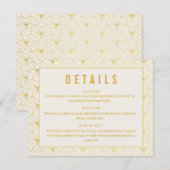 Carte de boîtier de Mariage Art Déco géométrique (Devant / Derrière)