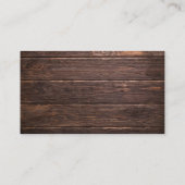 Carte de boîtier de Mariage de bois rustique uniqu (Dos)