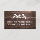 Carte de boîtier de Mariage de bois rustique uniqu (Devant)