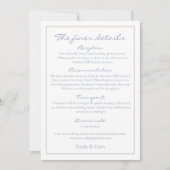 Carte de boîtier de Mariage Floral bleu blanc (Devant)