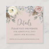 Carte de boîtier de Mariage romantique Blush (Devant)