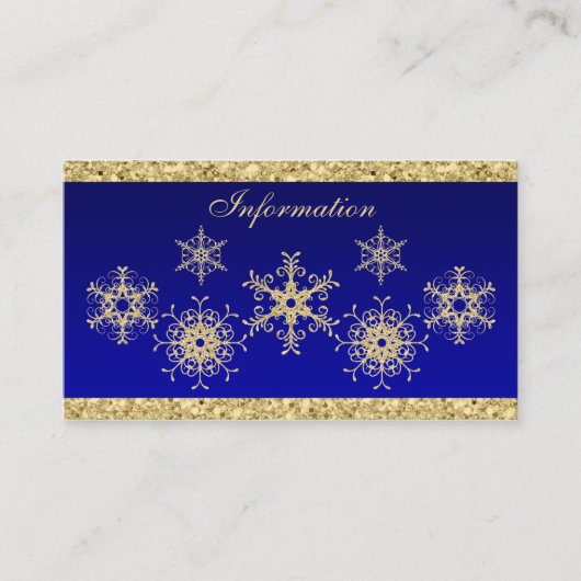 Carte de boîtier de Parties scintillant bleue, or (Devant)