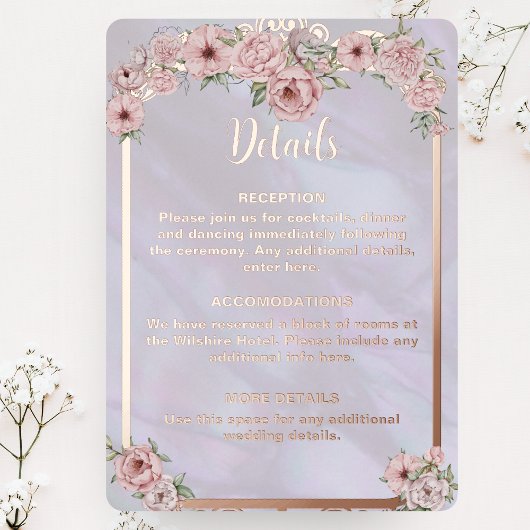 Carte de boîtier de Peony vintage Lavender