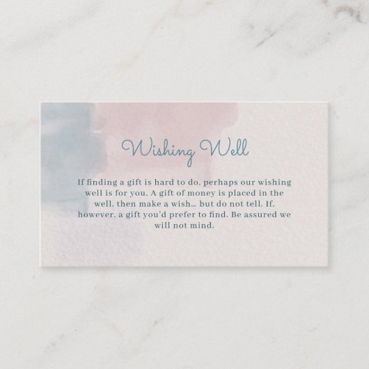 Carte de boîtier de puits couleur bleu rose (Devant)